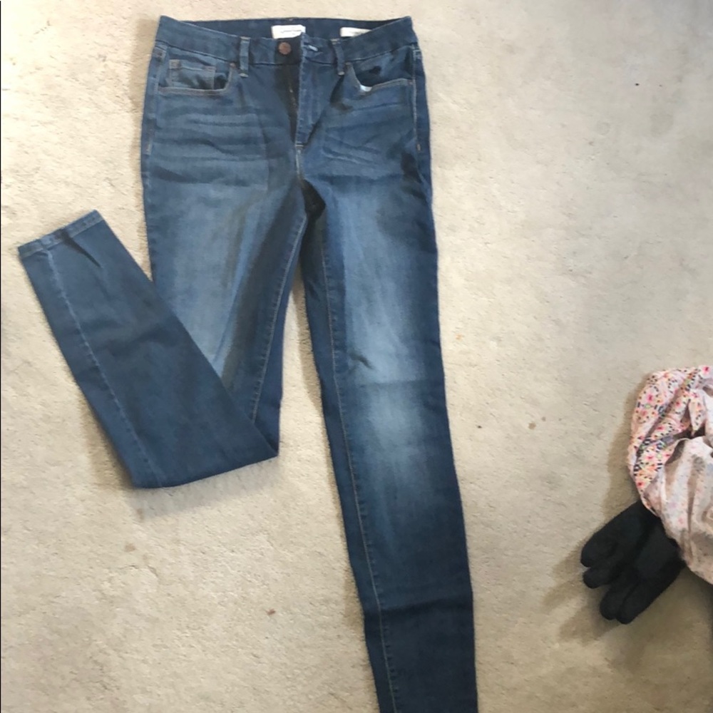 High rise skinny jeans